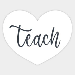 Teach with Heart Sticker